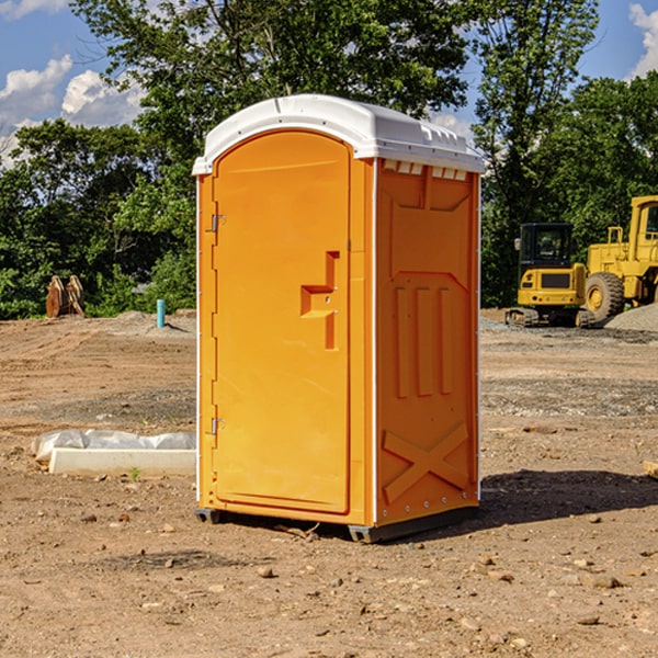 how often are the portable restrooms cleaned and serviced during a rental period in Stapleton GA